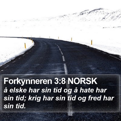 Forkynneren 3:8 NORSK Bible Verse Image