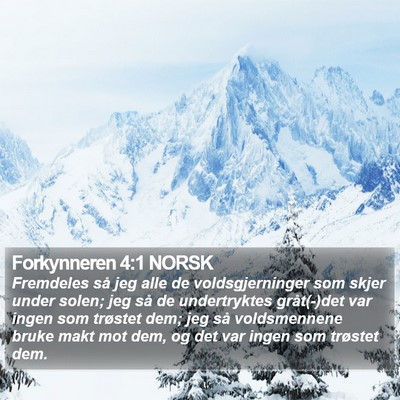 Forkynneren 4:1 NORSK Bible Verse Image