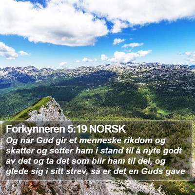 Forkynneren 5:19 NORSK Bible Verse Image