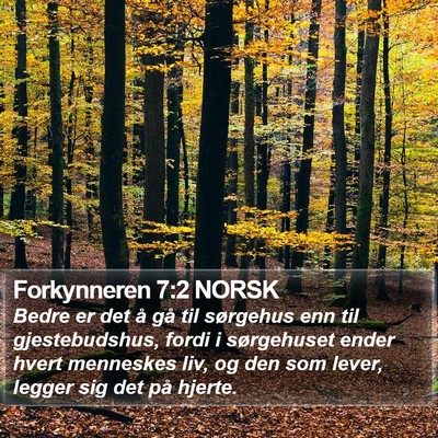 Forkynneren 7:2 NORSK Bible Verse Image