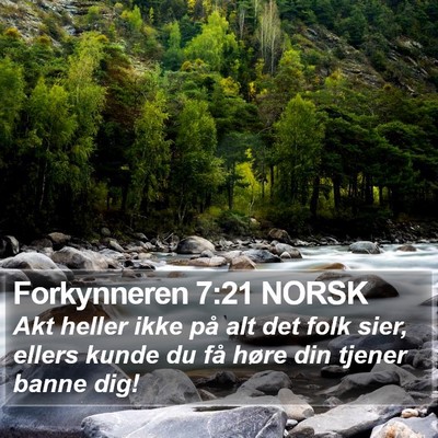 Forkynneren 7:21 NORSK Bible Verse Image