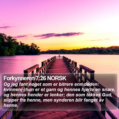 Forkynneren 7:26 NORSK Bible Verse Image