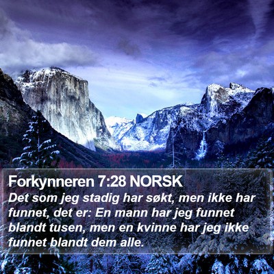 Forkynneren 7:28 NORSK Bible Verse Image