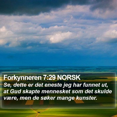 Forkynneren 7:29 NORSK Bible Verse Image