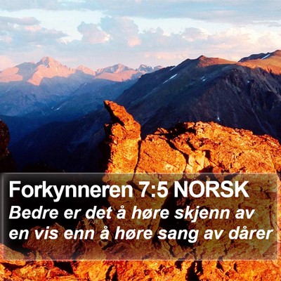 Forkynneren 7:5 NORSK Bible Verse Image