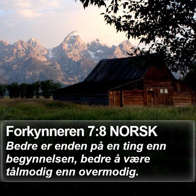 Forkynneren 7:8 NORSK Bible Verse Image