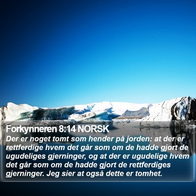 Forkynneren 8:14 NORSK Bible Verse Image