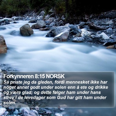 Forkynneren 8:15 NORSK Bible Verse Image