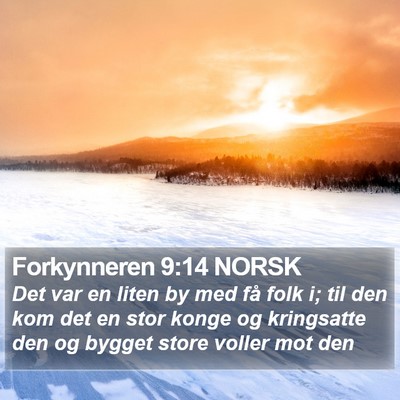 Forkynneren 9:14 NORSK Bible Verse Image