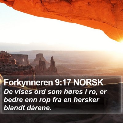 Forkynneren 9:17 NORSK Bible Verse Image