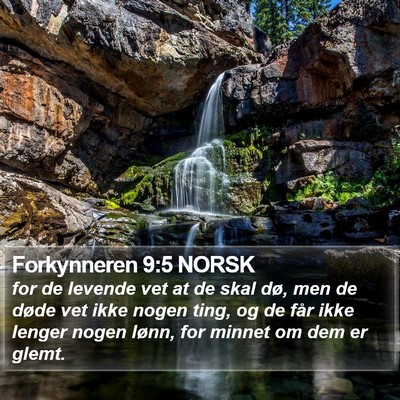 Forkynneren 9:5 NORSK Bible Verse Image
