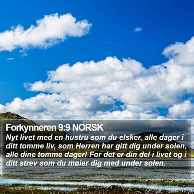 Forkynneren 9:9 NORSK Bible Verse Image