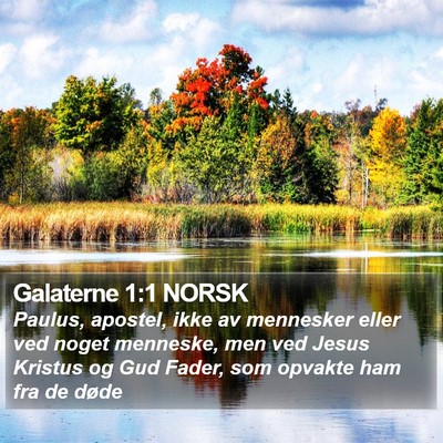 Galaterne 1:1 NORSK Bible Verse Image