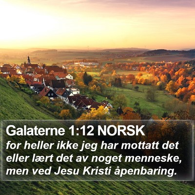 Galaterne 1:12 NORSK Bible Verse Image
