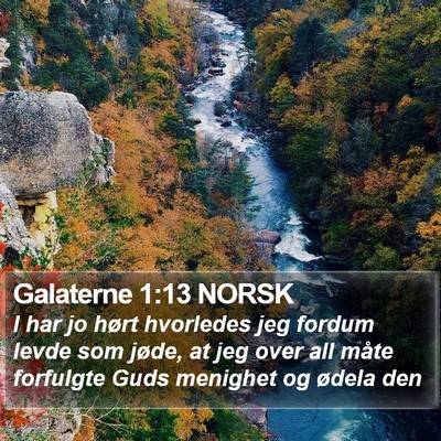 Galaterne 1:13 NORSK Bible Verse Image