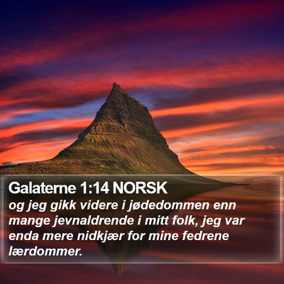 Galaterne 1:14 NORSK Bible Verse Image