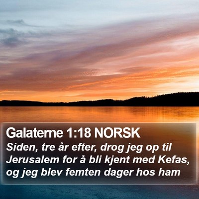 Galaterne 1:18 NORSK Bible Verse Image
