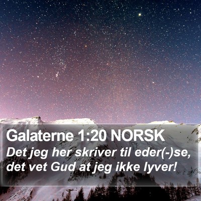 Galaterne 1:20 NORSK Bible Verse Image