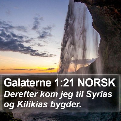 Galaterne 1:21 NORSK Bible Verse Image