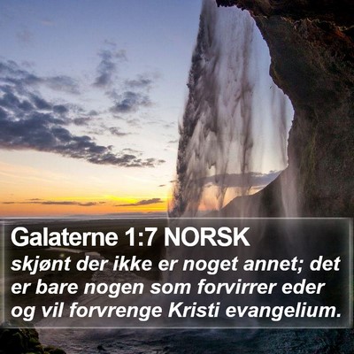 Galaterne 1:7 NORSK Bible Verse Image