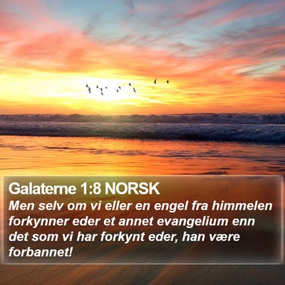 Galaterne 1:8 NORSK Bible Verse Image