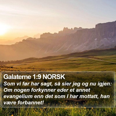 Galaterne 1:9 NORSK Bible Verse Image