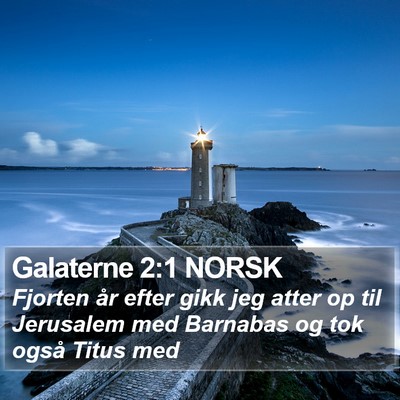 Galaterne 2:1 NORSK Bible Verse Image