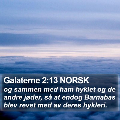 Galaterne 2:13 NORSK Bible Verse Image