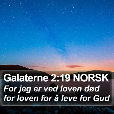Galaterne 2:19 NORSK Bible Verse Image
