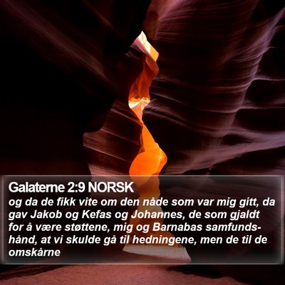 Galaterne 2:9 NORSK Bible Verse Image