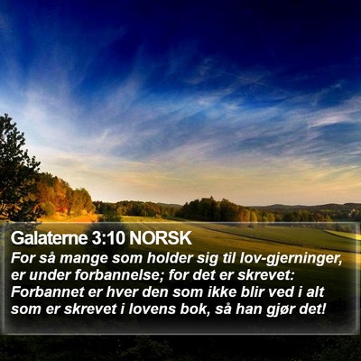 Galaterne 3:10 NORSK Bible Verse Image
