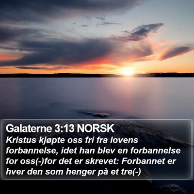 Galaterne 3:13 NORSK Bible Verse Image