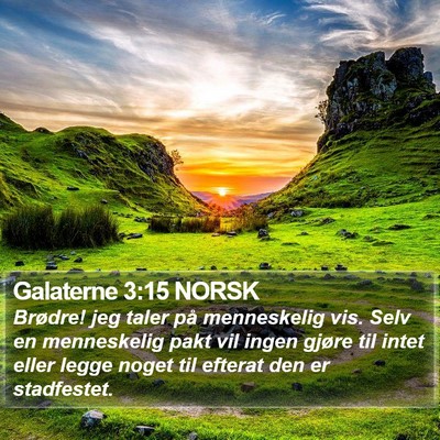 Galaterne 3:15 NORSK Bible Verse Image