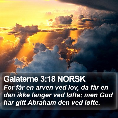Galaterne 3:18 NORSK Bible Verse Image