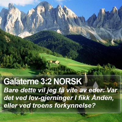 Galaterne 3:2 NORSK Bible Verse Image
