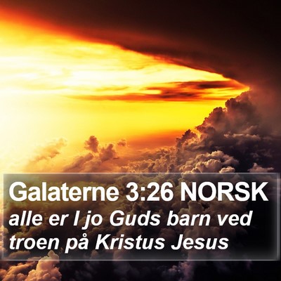 Galaterne 3:26 NORSK Bible Verse Image