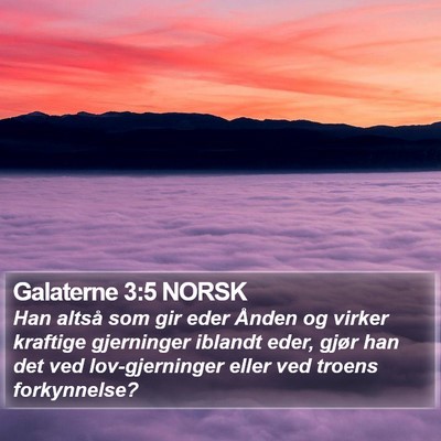 Galaterne 3:5 NORSK Bible Verse Image