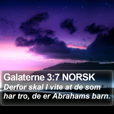 Galaterne 3:7 NORSK Bible Verse Image