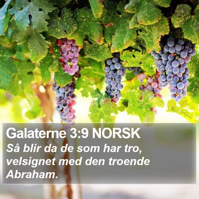 Galaterne 3:9 NORSK Bible Verse Image