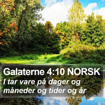 Galaterne 4:10 NORSK Bible Verse Image