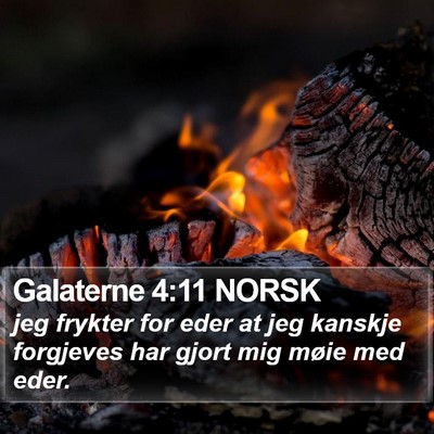 Galaterne 4:11 NORSK Bible Verse Image