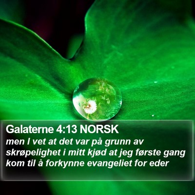 Galaterne 4:13 NORSK Bible Verse Image
