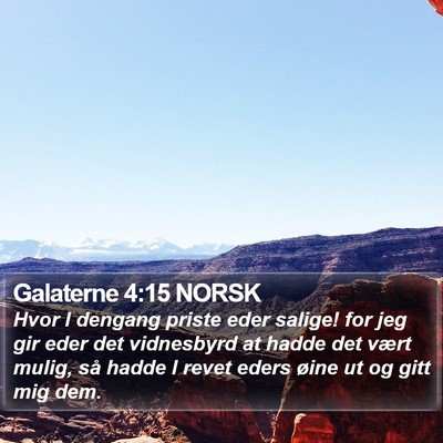 Galaterne 4:15 NORSK Bible Verse Image