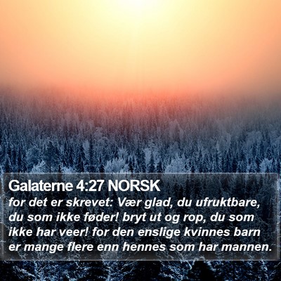 Galaterne 4:27 NORSK Bible Verse Image