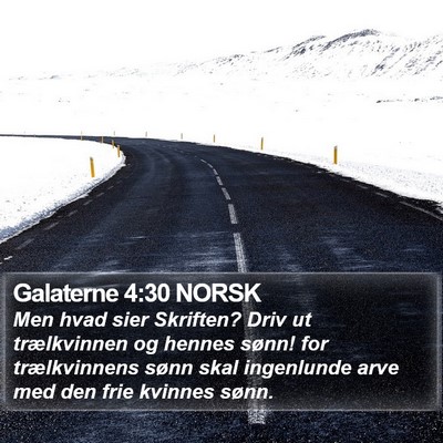 Galaterne 4:30 NORSK Bible Verse Image