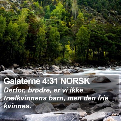 Galaterne 4:31 NORSK Bible Verse Image