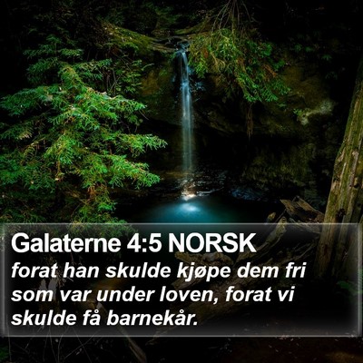 Galaterne 4:5 NORSK Bible Verse Image