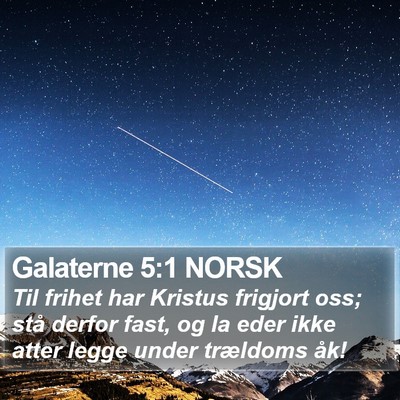 Galaterne 5:1 NORSK Bible Verse Image