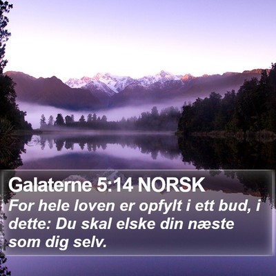 Galaterne 5:14 NORSK Bible Verse Image