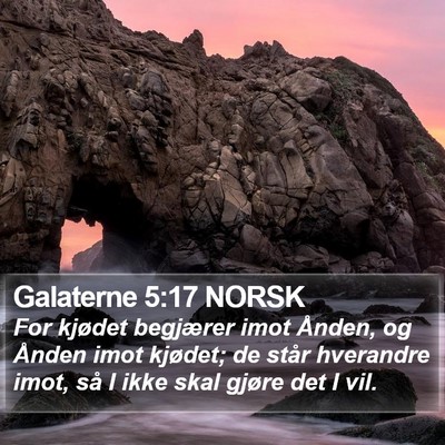 Galaterne 5:17 NORSK Bible Verse Image